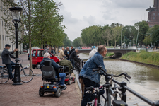 910614 Afbeelding van de werkzaamheden ten behoeve van het opnieuw aanleggen van de Stadsbuitengracht te Utrecht, ter ...